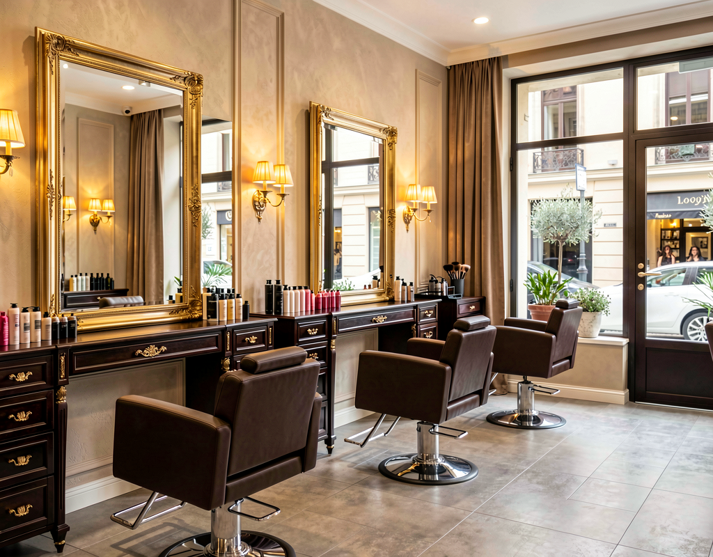 Stilista al lavoro sui capelli